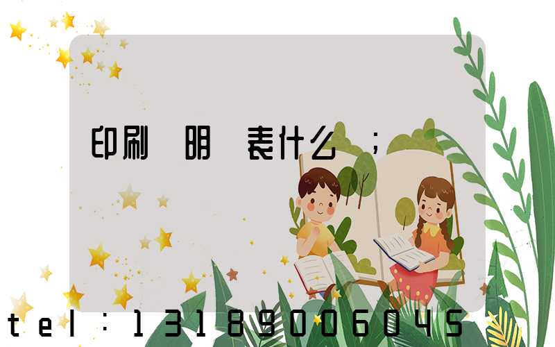 印刷費明細表什么樣