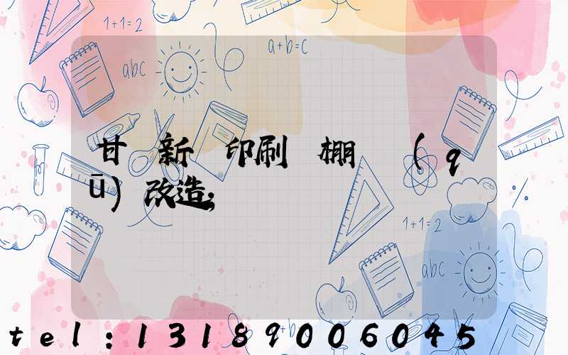 甘肅新華印刷廠棚戶區(qū)改造